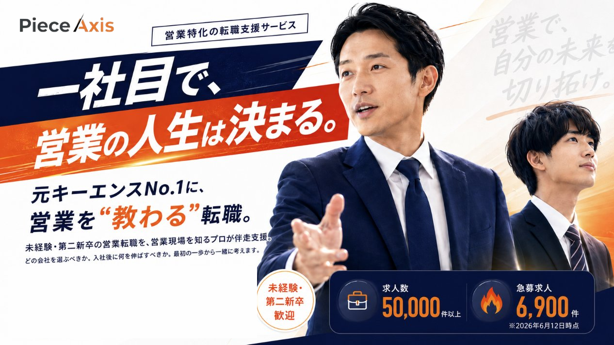 一社目で、営業の人生は決まる。